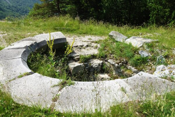 Fort Hermann Armored Dome in Bovec, Slovenia Remnants of armored dome of Fort Hermann overlooking Bovec and the Soča Valley in Slovenia