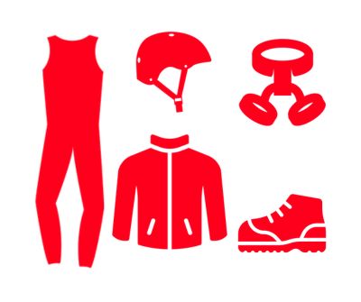 Equipment provided for canyoning in Sušec, Soča Valley