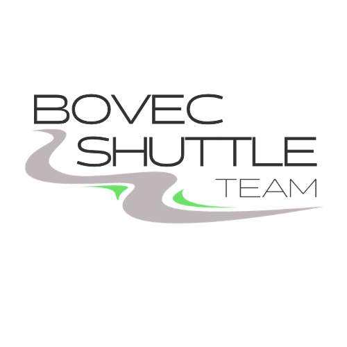 Official logo of Bovec Shuttle Team for private van transfers and airport shuttles in the Soča Valley, Slovenia.