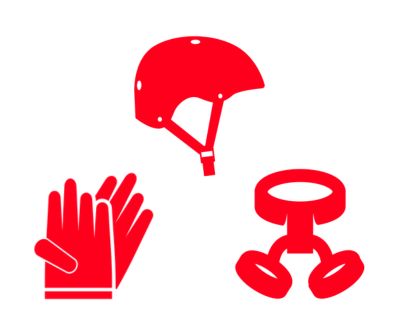 Professional zipline safety equipment provided: protective helmet, climbing harness, and specialized gloves for Kanin Zipline.
